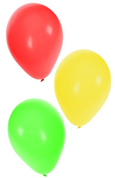 Helium ballonnen rood geel groen 25 cm