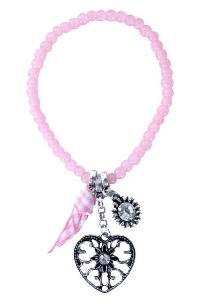 Oktoberfest Dirndl armband kraaltjes roze