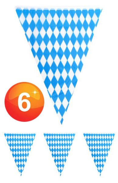 Vlaggenlijn Oktoberfest Bayern blauw wit