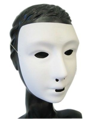 Grimeer masker wit met kalklaag