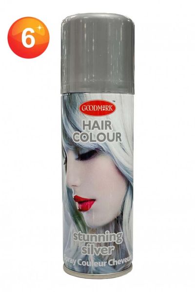 Zilvere haarspray voor een gekleurd kapsel
