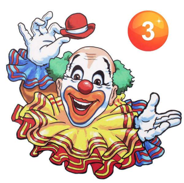 Raamsticker vrolijke clown