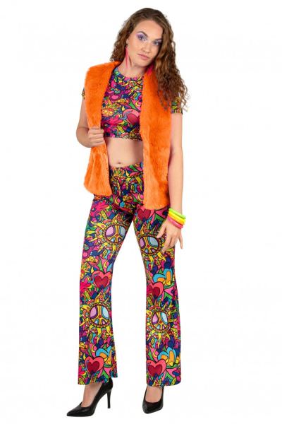 Fake fur bodywarmer neon orange