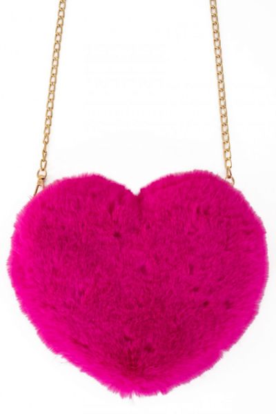 Tas pluche hart roze