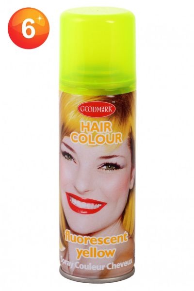 Fluor Gele Haarspray geel 125 ml