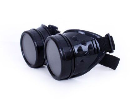 Steampunk Vintage goggles bril zwart