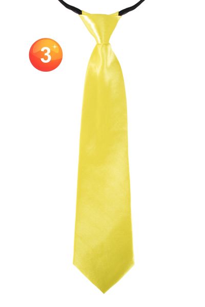 Stropdas geel zijdenlook