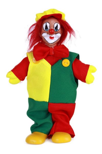 Clownspop met pet rood geel groen