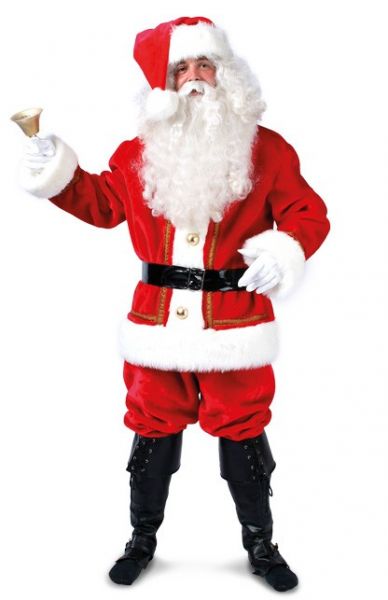 Luxe Kerstman kostuum pak rood wit kerst