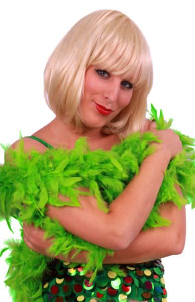 Burlesque Veren Boa groen
