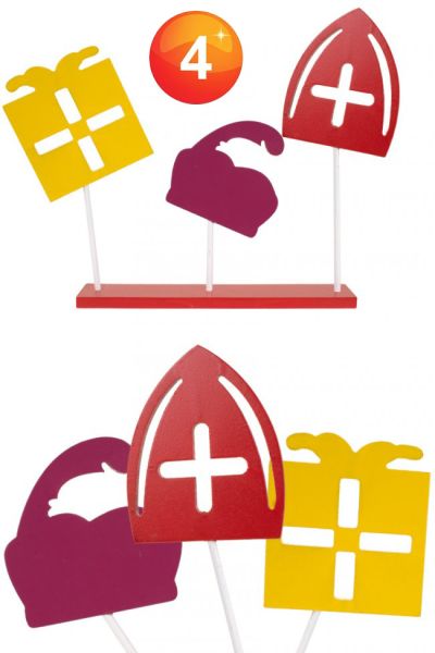 Sinterklaas en Piet decoratieplank