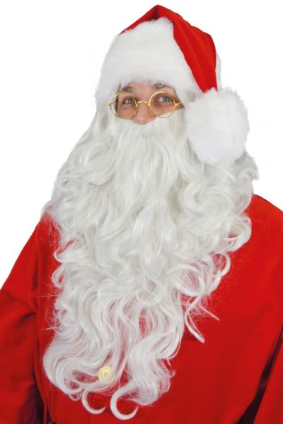 Kerstman pruik met lange baard