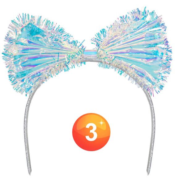 Diadeem strik in olieglans met frizzles