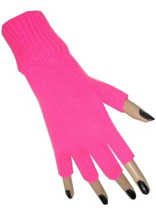 Vingerloze handschoen pink