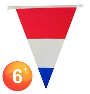 Vlaggenlijn Nederlandse vlag 60m feestversiering