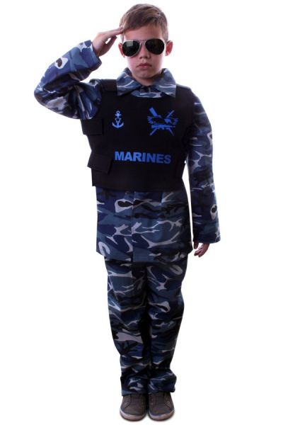 Stoere Marine camouflage outfit kind