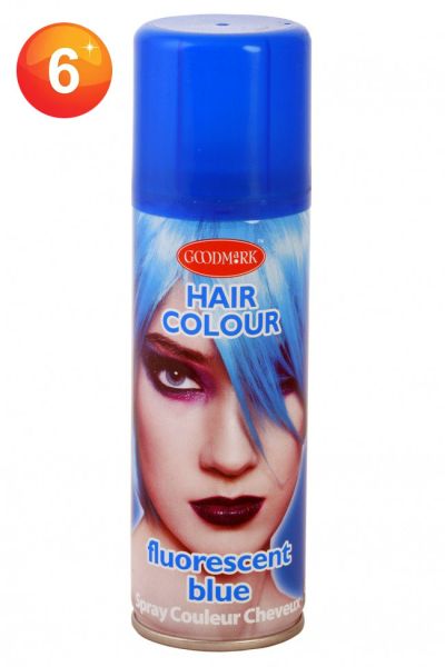 Fluor Blauwe Haarspray blauw 125 ml