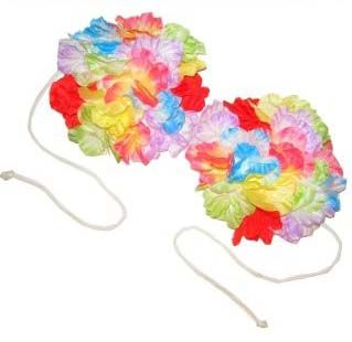 Hawaiiaanse BH met gekleurde bloemen
