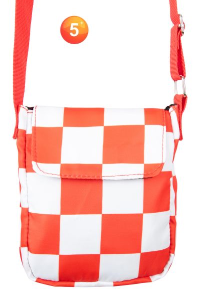 Brabantse schoudertasjes rood wit geblokt