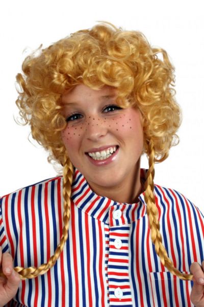 Pruik Brigitte met 2 vlechten