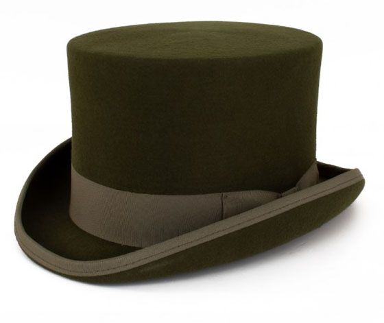 Groene cilinder hoed