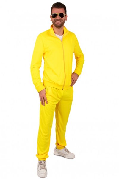 Retro Trainingspak neon geel heren