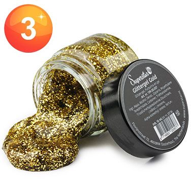 Superstar Glittergel goud