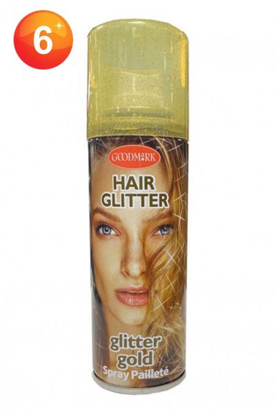 Haarspray glitter goud 125 ml