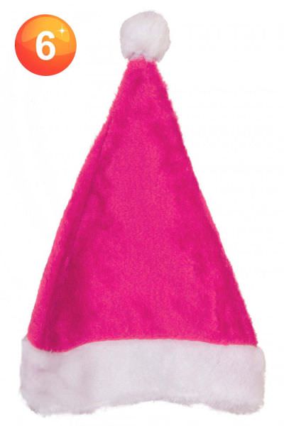 Roze Kerstmuts met Pompom en Pluche rand