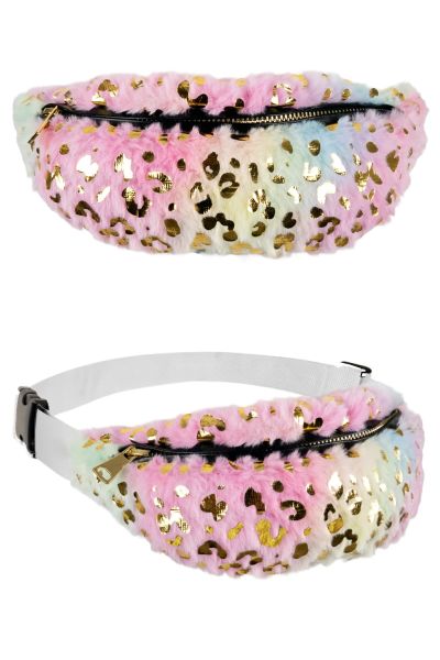 Stijlvolle glamour bont heuptas met riem