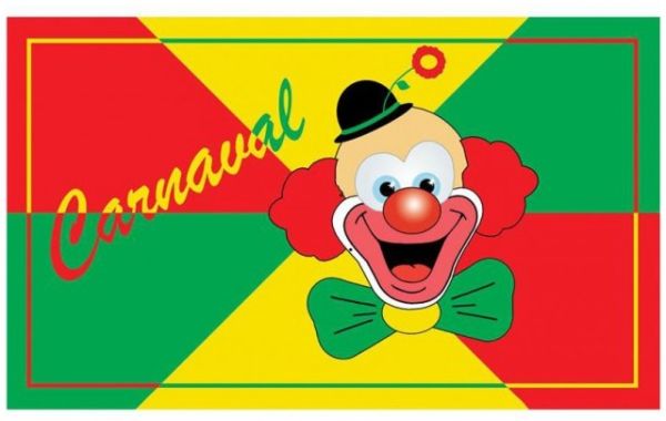 Carnavals vlag met clown