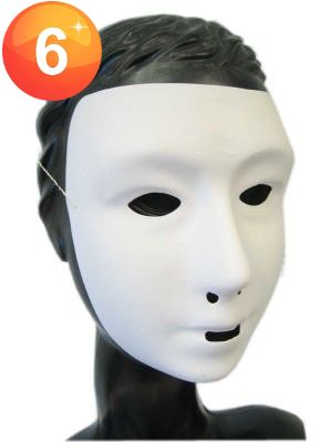 Grimeer masker wit met kalklaag