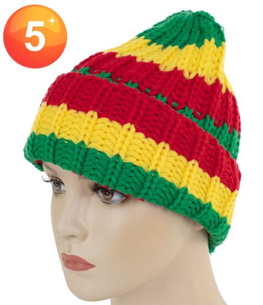 Gebreide reggae carnaval wintermuts