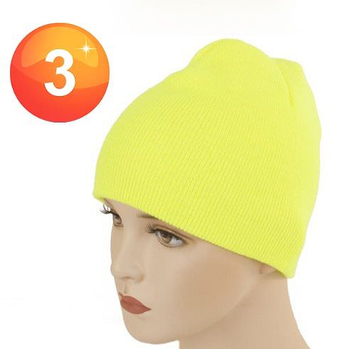 Leuke neon gele 80s muts