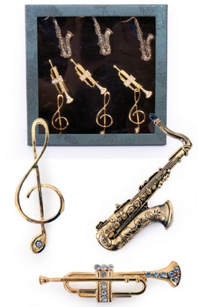 9 Broches Muziekinstrumenten