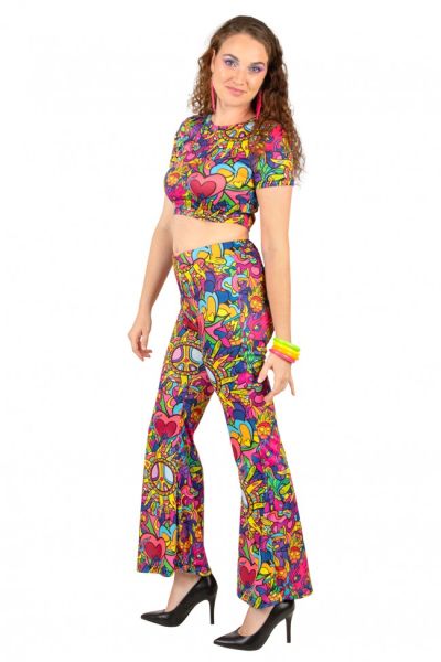 Flared damesbroek colourful dream