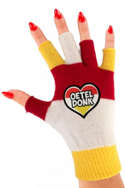 Vingerloze handschoenen met hartje Oeteldonk