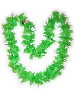Hawaii halsketting groen kransen 12 stuks